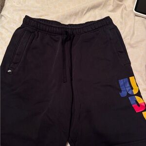Nike Men's Athletic Shorts - Black with Multicolor Logo